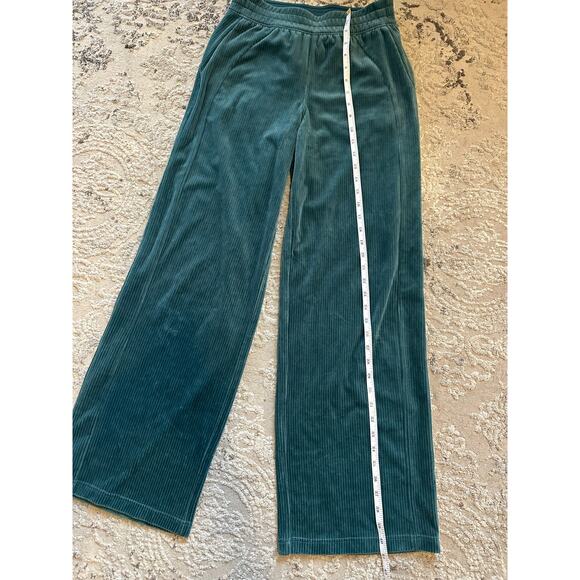 Lululemon Scuba MR Wide Leg Pant Velvet Cord Sz. 4 Storm Teal - Picture 4 of 7